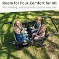 thumbnail image 3 of AILEEKISS Wagon Stroller for 4 Toddlers, 4-in-1 Baby Wagon with Canopy, 59 Pounds, Green, 3 of 10
