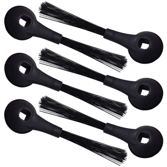 6-Pack IQ Robot Side Brushes, for Shark Robot R100, R101AE, RV1000, RV1001AE, RV1001, UR1005AE, RV911S Vacuum Models Anti-Tangle Pet Hair, Carpets, Hard Floors Easy Install Brush Head Tool Kit