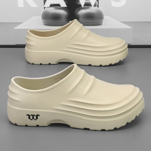 Zapatos de chef Trabajo engrosado de mocasines Slip Resistente con zapatos de enfermera forrada tibia Ayarda Unisex Garden Zapatos Aceite Propina para el trabajo de cocina