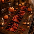 thumbnail image 6 of OutmaxHome Halloween Pumpkin Pattern Table Runner, 13.8x72.8 Inch Holiday Theme Decorative Table Runner, for Holiday Party, Dining Table, Kitchen, Farmhouse, 6 of 7