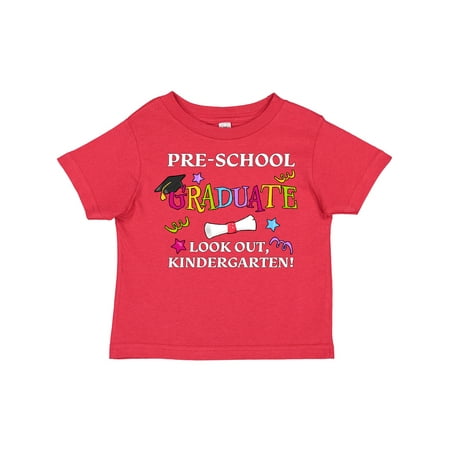 

Inktastic Pre-School Graduate Look Out Kindergarten! Gift Toddler Boy or Toddler Girl T-Shirt