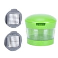 thumbnail image 3 of Picadora de ajo Picadora Cortadora de ajo con contenedor de almacenamiento y 2 cuchillas de acero inoxidable Mini picadora de ajo picadora para suministros de cocina EOTVIA No, 3 of 6