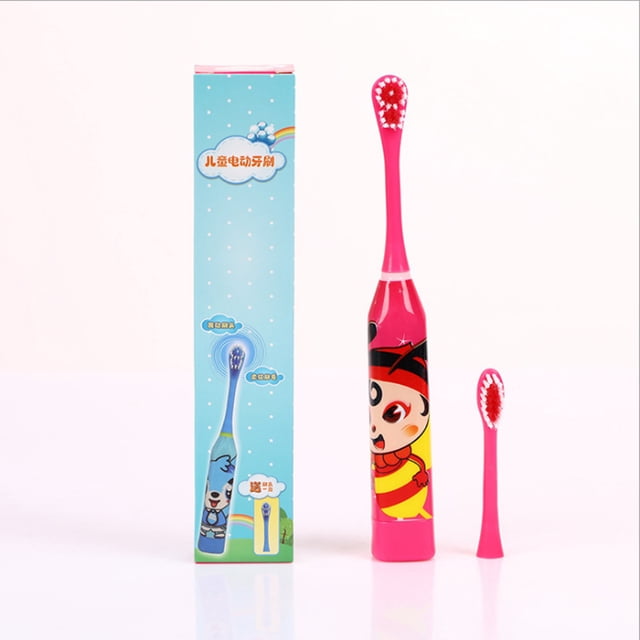 Cepillo de dientes eléctrico creativo para niños, cepillo de dientes eléctrico ultrasónico automático de dibujos animados, artículos de tocador para niños de 3 a 12 años