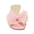 thumbnail image 2 of XYD Women Pearls Bowknot Open Toe Mules Slip on Kitten Low Heel Shoes Elegant Wedding Party Date Slide Sandals Size 14 Pink, 2 of 4