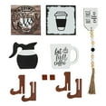 thumbnail image 1 of Binwennn Coffee Bar Decoration Logo Farmhouse Layered Tray Decoration Coffee Wood Logo Mini Coffee Cup Wood Pearl Ring Rural Layered Tray Kitchen Table Tier Tray Ornament Modern Decorations for Home, 1 of 7