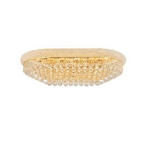 1800 Primo Collection Flush Mount Oval L36in W20in H12in Lt:18 Gold Finish (Royal Cut Crystals)