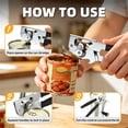thumbnail image 6 of Manual Hand-Crank Commercial Heavy-Duty 2-in-1 Bottle Cap Can Opener with Ergonomic Rubber Grip - Arthritis Friendly for Seniors,Black, 6 of 11
