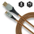 thumbnail image 3 of *Celltronix MCX Titanium 6FT Fast Charging Tangle Free Heavy Duty USB Cable with Type-C Connector. Built to Last! Includes Sync+Charge & Aluminum Tips for Optimum Connectivity - Coyote Brown, 3 of 5