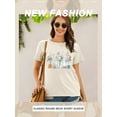 thumbnail image 2 of ZXSXSY Shirts for Women Summer Flower Graphic Tees Cute Garden Plant Lover Tshirts Tops, 2 of 6