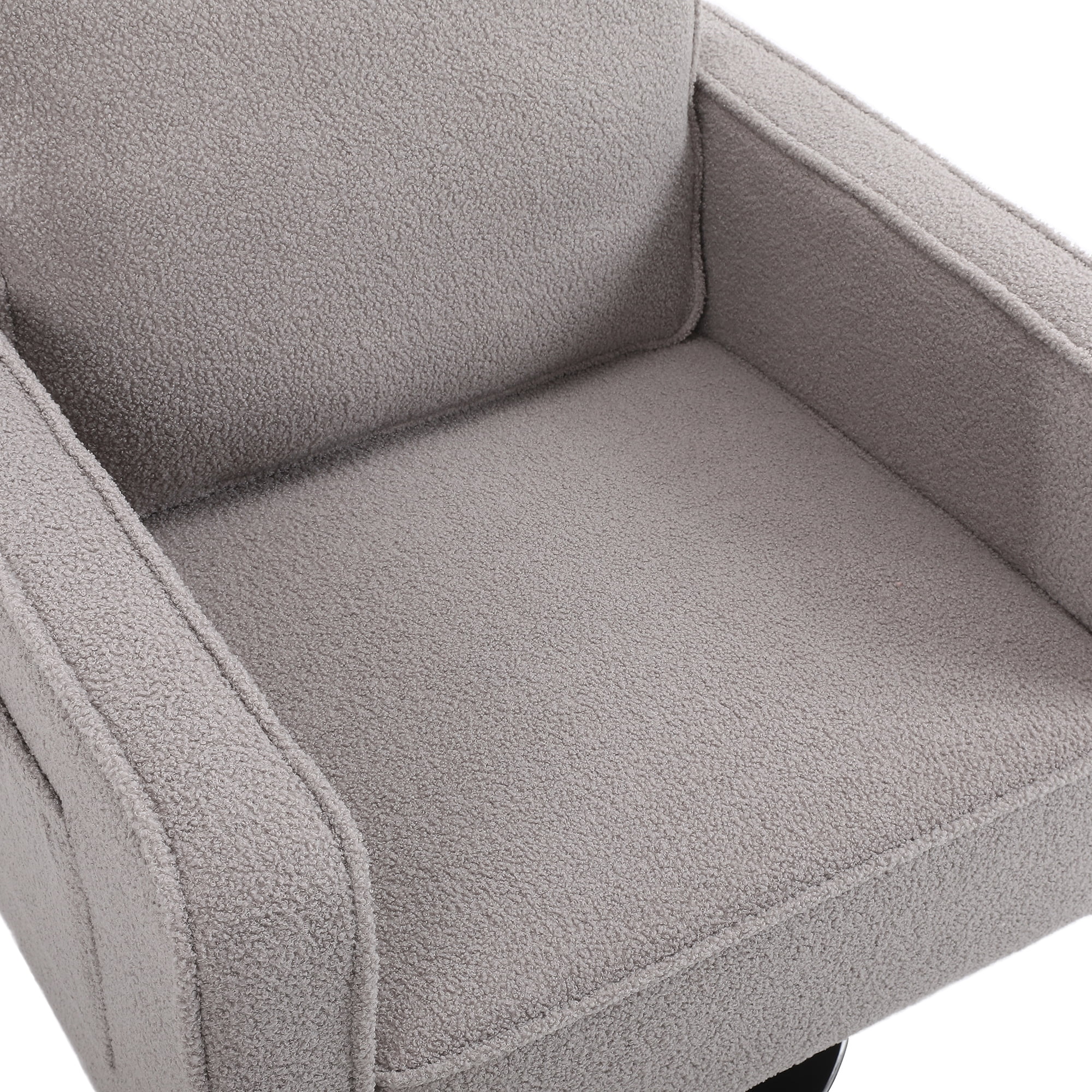 Kadyn Modern Teddy Fabric Swivel Accent Chair with 360 Degree Swiveling for Living Room, Grey