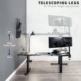 thumbnail image 5 of VIVO Electric 83" x 60" Stand Up Corner Desk, Dry Erase Table Tops, White Frame, 5 of 8