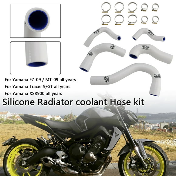 Silicone Radiator coolant Hose For Yamaha MT-09 XSR900 Tracer 9/GT all years White