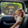 thumbnail image 3 of Yuyamidu Highland Cow Car Window Shades for Baby 2 Pack Gray Leopard Print Side Window Sun Shade for SUV Sedan Truck Sunflower Sunshade for Car Back Window Sun Protection Sun Visor, 3 of 7