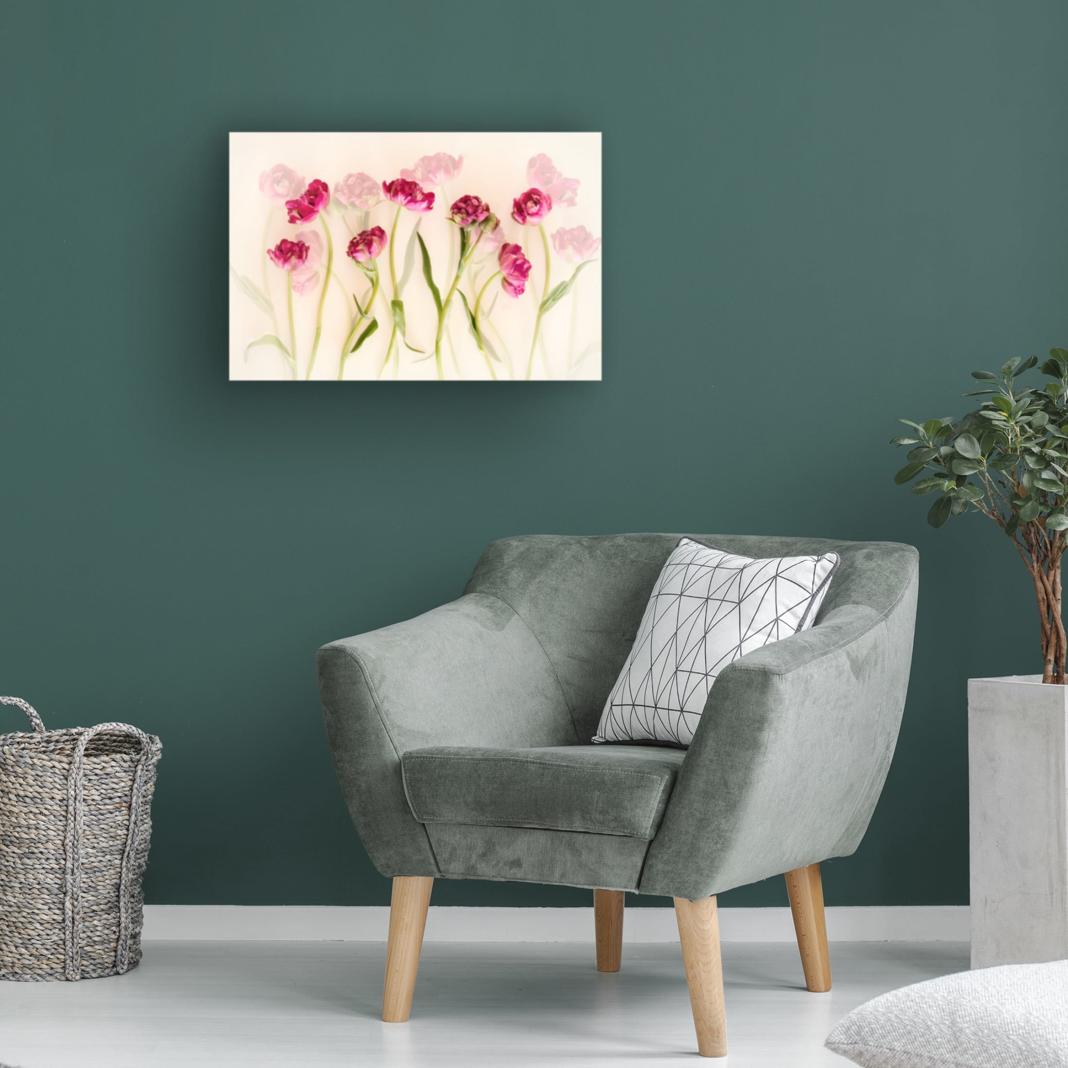 Canvas Wall Art - Ellen Van Deelen 'Tulips' Wall Art for Living Room, Bedroom, or Office Décor by Trademark Fine Art - 47 x 30 Inches