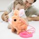 thumbnail image 4 of Juguete Electrónica Interactiva Peluche Coneño Conejo Caminata Orejas Contracción para La Nariz Navidad Pascua Regalo Cumpleaños, 4 of 9