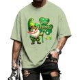 thumbnail image 2 of Ankishi St Patricks Day T Shirts for Men Gnome Shamrock Funny Casual T Shirts Cotton Holiday Clothes Daily Wear, 2 of 9