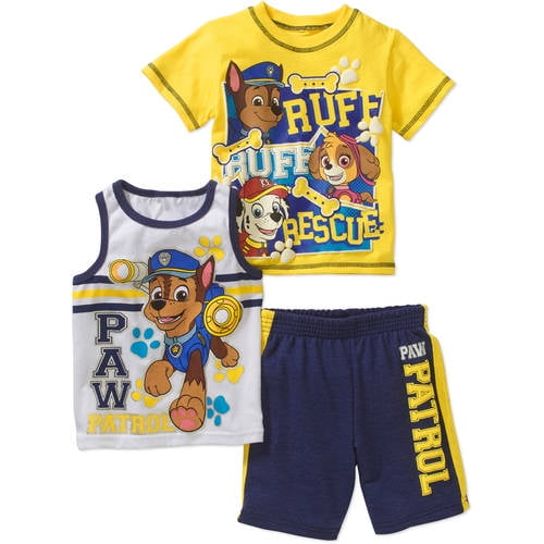 Paw Patrol Little Boys Three-Piece Short Set