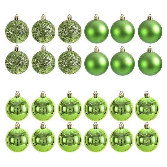 Injueey 24x adornos de bolas de Navidad aplicación amplia decoración efectiva duradera y confiable fácil Kits de decoración para fiestas fruta verde