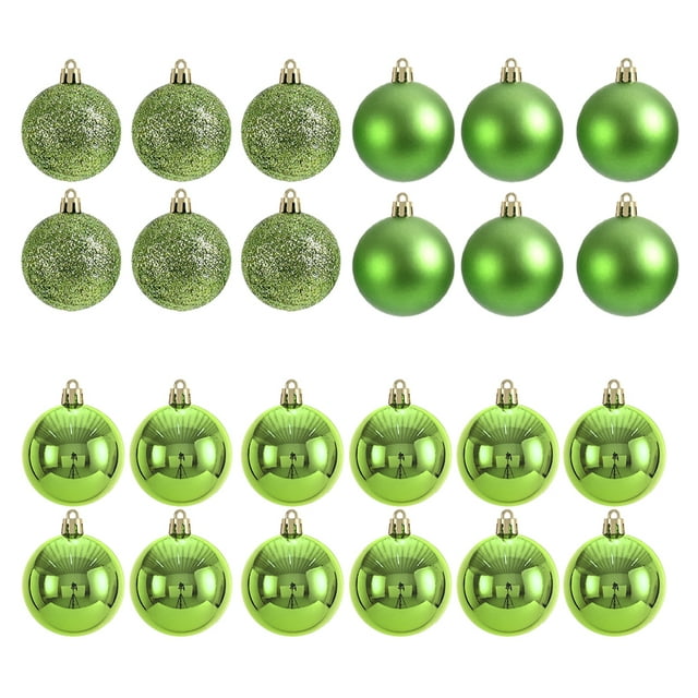 Wweixi 24pcs ABS Hanging Balls Pendant Easy To Christmas Essentials Durable And Reliable Effective fruit green 1Set