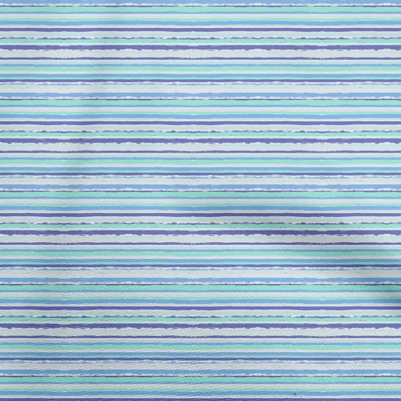 oneOone Cotton Silk Light Blue Fabric Geometric Overlapping Stripes Craft Projects Decor Fabric Printed By The Yard 42 Inch Wide