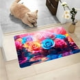 thumbnail image 5 of Wdhugt Kitchen Mat Cushioned Anti-Fatigue Floor Mat 15x23 Inches Colorful Bohemian Memory Flower Bath Rugs Non Slip Washable Waterproof Kitchen Mats Floor Comfort Mats for Sink Home Laundry Room, 5 of 6