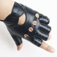 thumbnail image 3 of SIEYIO PU Cycling Fingerless Glove Outdoor Driving Motorcycle Half Finger Glove, 3 of 10