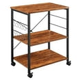 thumbnail image 1 of Mr IRONSTONE Kitchen Cart 3-Tier Kitchen Baker's Rack Utility Microwave Oven Stand Storage Rolling Workstation with 10 Hooks for Living Room (Vintage), 1 of 5