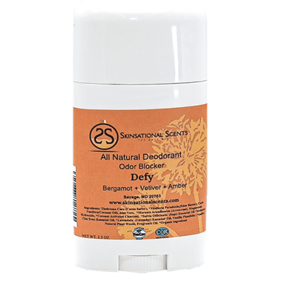 Skinsational Scent All-Natural Solid Deodorant No Baking Soda No Aluminum for Men and Women : Defy