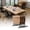47.2in White Walnut, variant on Conference Room Table with Wheels Mobile Folding Training Table Modular Flip Top Meeting Table for Office (2,Walnut,55in)