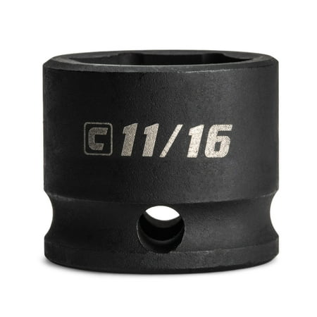 UPC: 0886352534574 | Capri Tools 11/16 in. Stubby Impact Socket 3/8 in. Drive 6 Point SAE