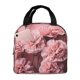 thumbnail image 1 of Fotbe Delicate Pink Carnations Bolsa Térmica con Estampado y Forro de Aluminio Grueso Bolsa de Almuerzo con Bolsillo Frontal para Hombres y Mujeres, Ideal para Trabajo, Escuela, 1 of 8