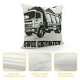 thumbnail image 4 of Just A Boy Who Loves Garbage Trucks Throw Pillow, Multicolor, 4 of 5