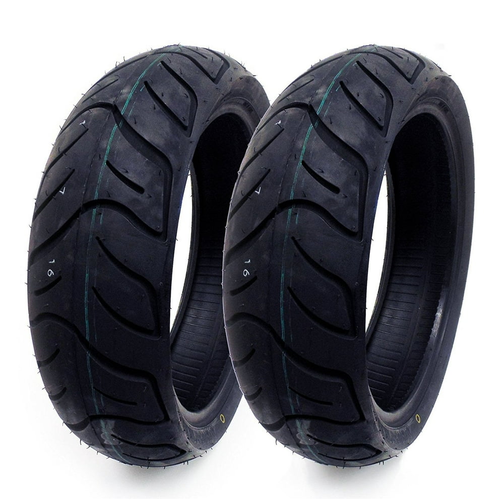 SET OF TWO Tire 130/6013 Tubeless Front/Rear Motorcycle Scooter Moped