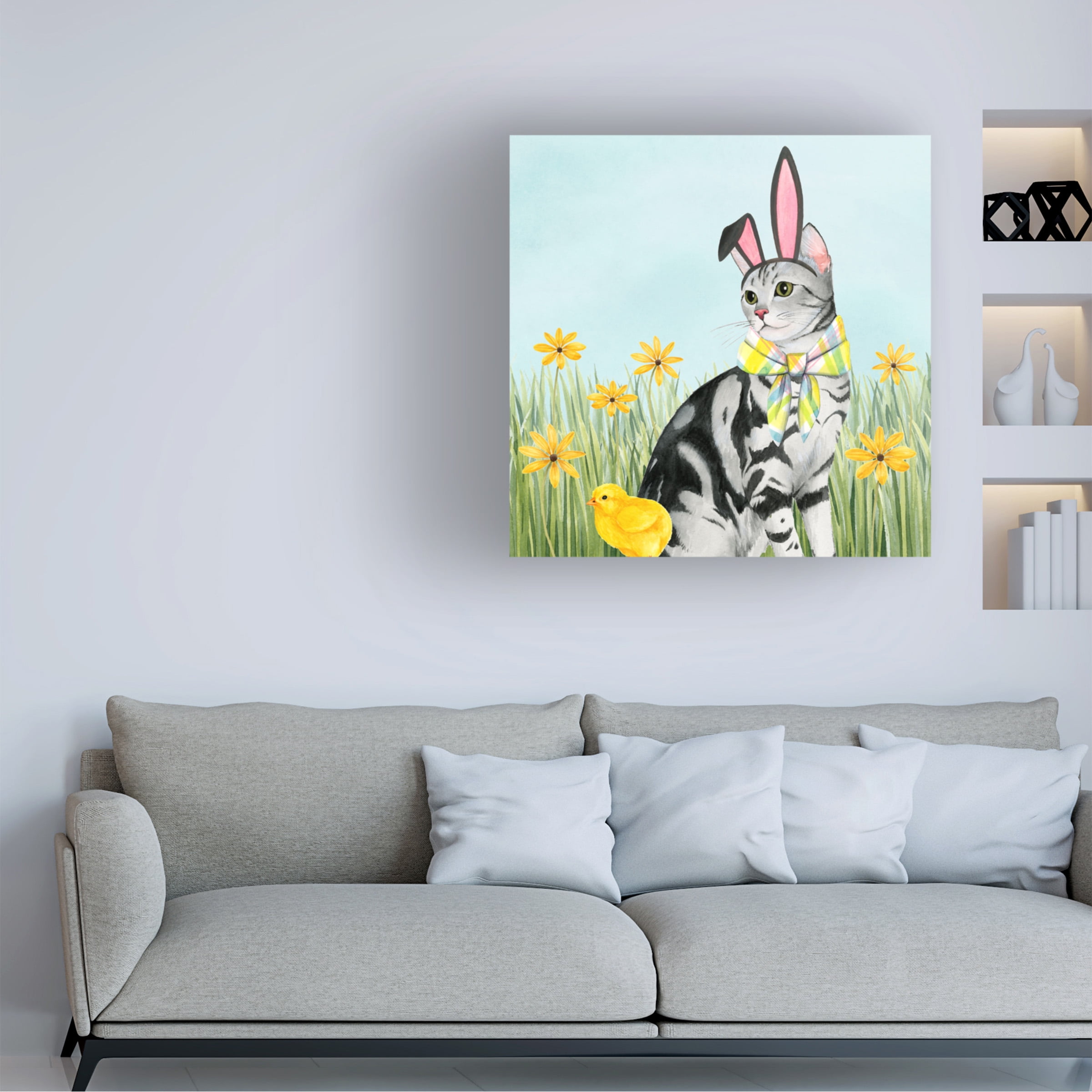 Grace Popp 'Easter Cats III' Canvas Art