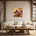 thumbnail image 5 of ZHONGYUTONG Old Barn Canvas Rustic Wall Art Farm Red Tractor Picture Vintage Farmhouse Country Painting for Living Room Decor Framed (24.00" x 24.00"), 5 of 5