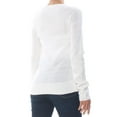 thumbnail image 4 of BAR III Womens White Surplice-neck Long Sleeve Off Shoulder Sweater L, 4 of 4