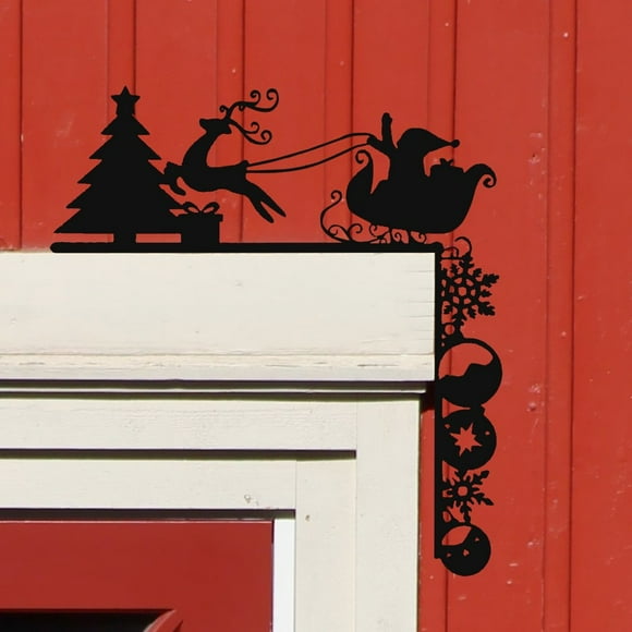 AMERTEER Christmas Elementss Door Frame Pendant Decoration Door Frame Snowman Wooden