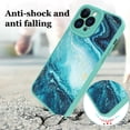thumbnail image 3 of Compatible with iPhone 13 Pro case Blue Marble Design Shockproof Protective Cover Soft & Flexible TPU Anti-Scratch Slim Case for iPhone 13 Pro, 3 of 12