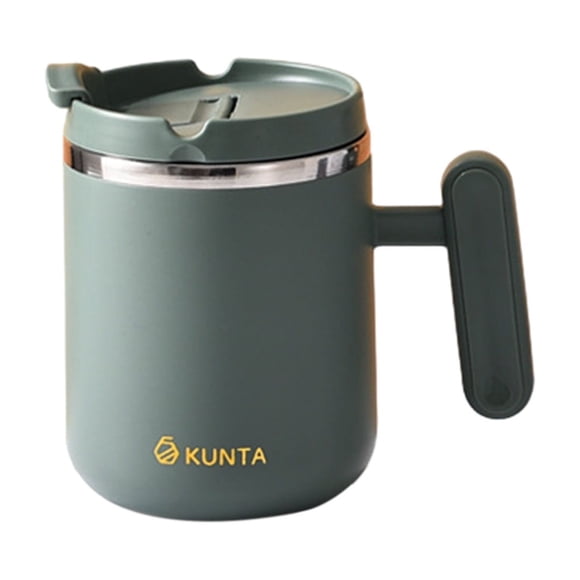 Insulated Coffee Mug,Coffee Travel Mug Stainless Steel Mug with Lid and Handle 450Ml Reusable Double Insulated Mug for Home Office and Travel Coffee Mugs Breakfast Mugs Travel Coffee Mug