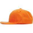 thumbnail image 3 of Solid Flat Brim Bill Fitted Baseball Cap, 3 of 6