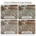 thumbnail image 7 of ODIKA 6'x9' Washable Area Rug Octopus Vintage Maritime Map Compass Nautical Border Rum Doormat Refined for Queen Size Bedroom, Under Bed, Master Suite, Easy Care, Non-Shedding, 7 of 7