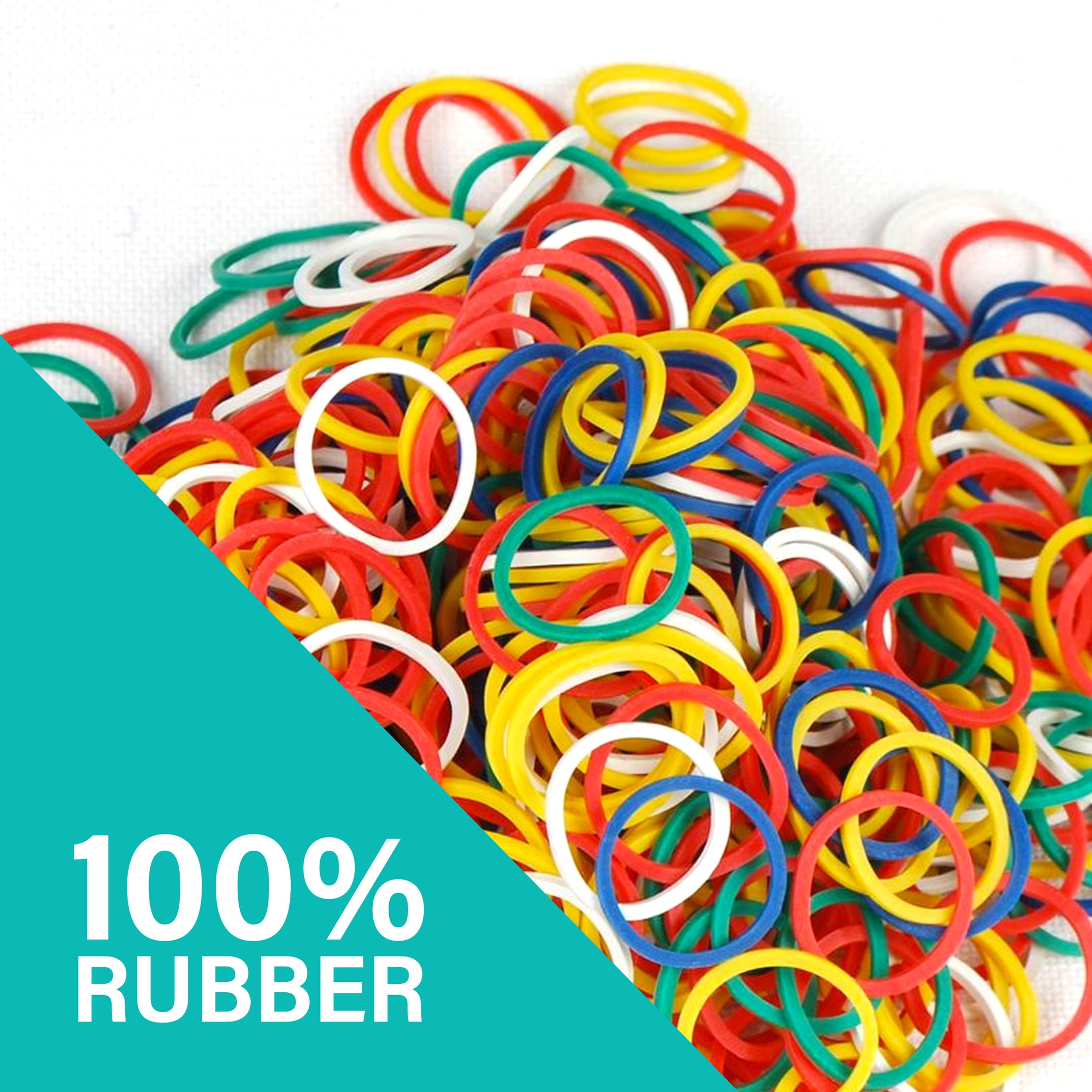 Sleek 500 Pack Assorted Rubber Bands