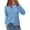 Light Blue, variant on PRETTYGARDEN Women's Fall Quarter Zip Pullover Sweaters Dressy Casual Long Sleeve V Neck Collared Knit Jumper Tops