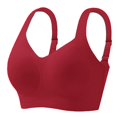 thumbnail image 6 of Jelly Bras for Women Push Up, No Underwire Bra, Comfy Soft Buttery Yoga Bralette, Everyday Sport Tshirt Bras, Wirefree Seamless Support | TruBelle,Red XL, 6 of 6