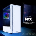 thumbnail image 4 of Gabinete Gamer BALAM RUSH NYX GI730 Micro ATX Mini Torre 3 Fan Cristal Templado RGB Blanco BR-936101 blanco, 4 of 5