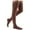 Chocolate, variant on mediven comfort 30-40 mmHg Thigh High w/Lace Silicone Top Band Closed Toe Compression Stockings, Ebony, V-Standard