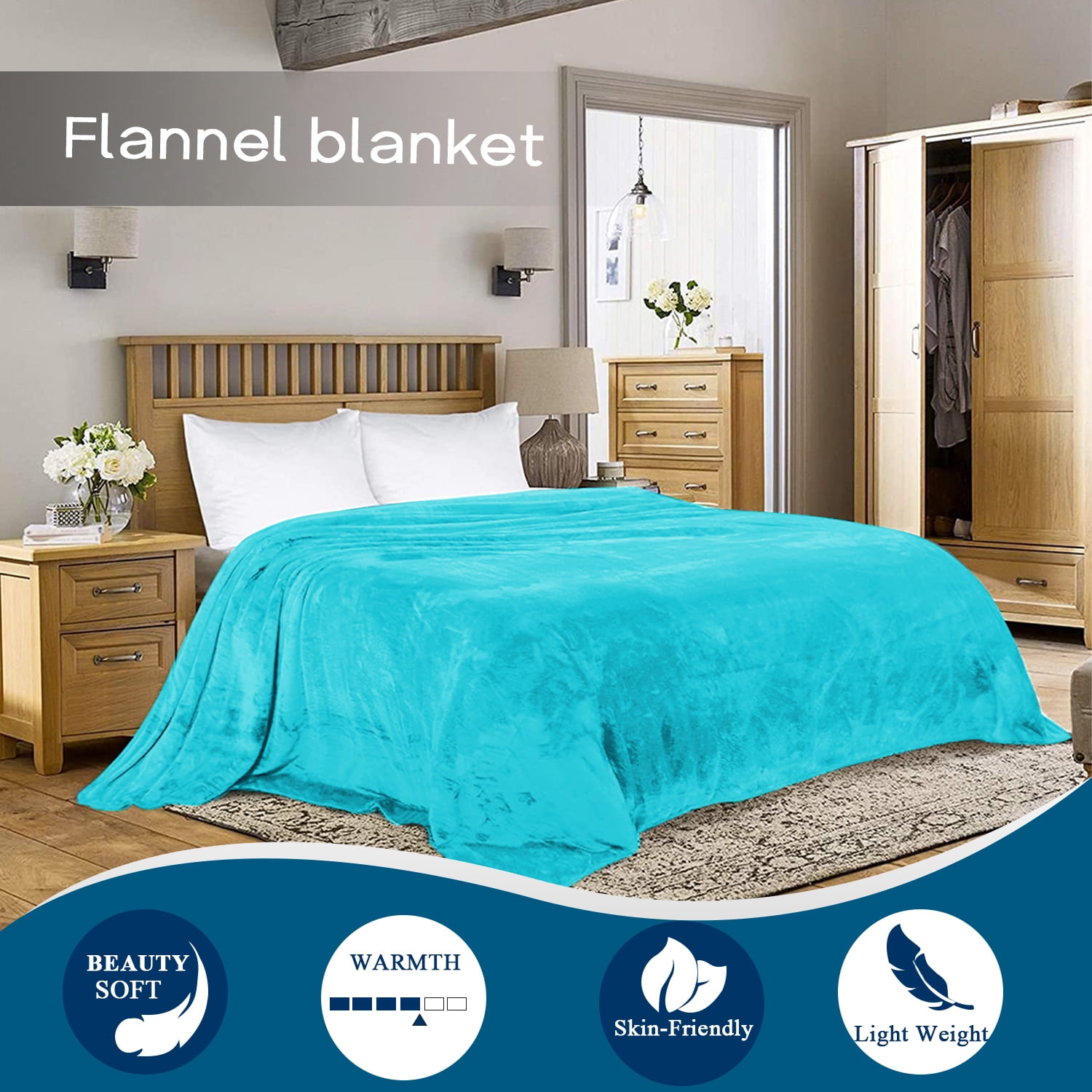Flannel Fleece Blanket Full Size Fish Tacos Blanket,All-Season Plush Blanket for Couch Bed Travelling Camping Or Kids Adults 50X40 