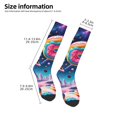 thumbnail image 2 of Naloa Colorful Donut Thigh High Socks Extra Long Stretchy Sock Women Over Knee High Opaque Stocking Daily Wear, 2 of 6