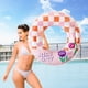 thumbnail image 5 of Flotadores de piscina, tubo, suave, resistente, estampado, anillo de natación para playa (100 con asa) Ehuebsd libre de BPA, 5 of 8