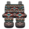 thumbnail image 2 of Pzuqiu Tribal Aztec Car Seat Cover Auto Accessories Interior 4Pcs, Front Seat Protector Auto Seat Rear Split Bench Cover Universal Automotive Interior Protection Accessories, 2 of 7
